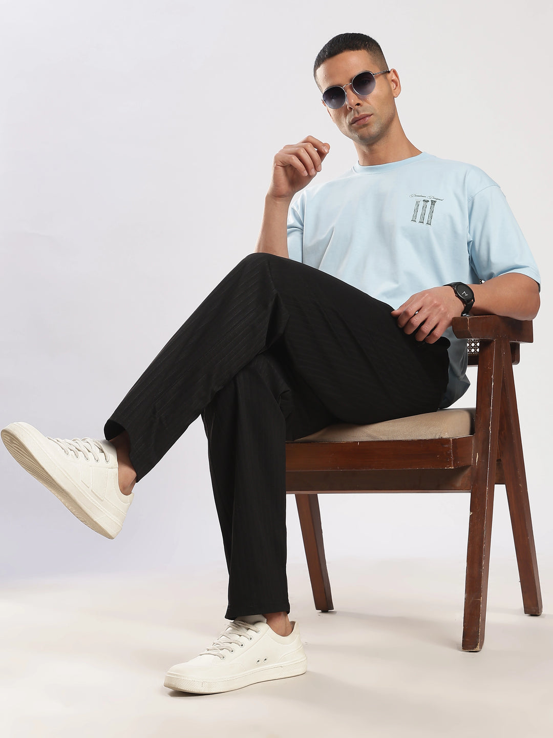 Black Relaxed Fit Travel Pant