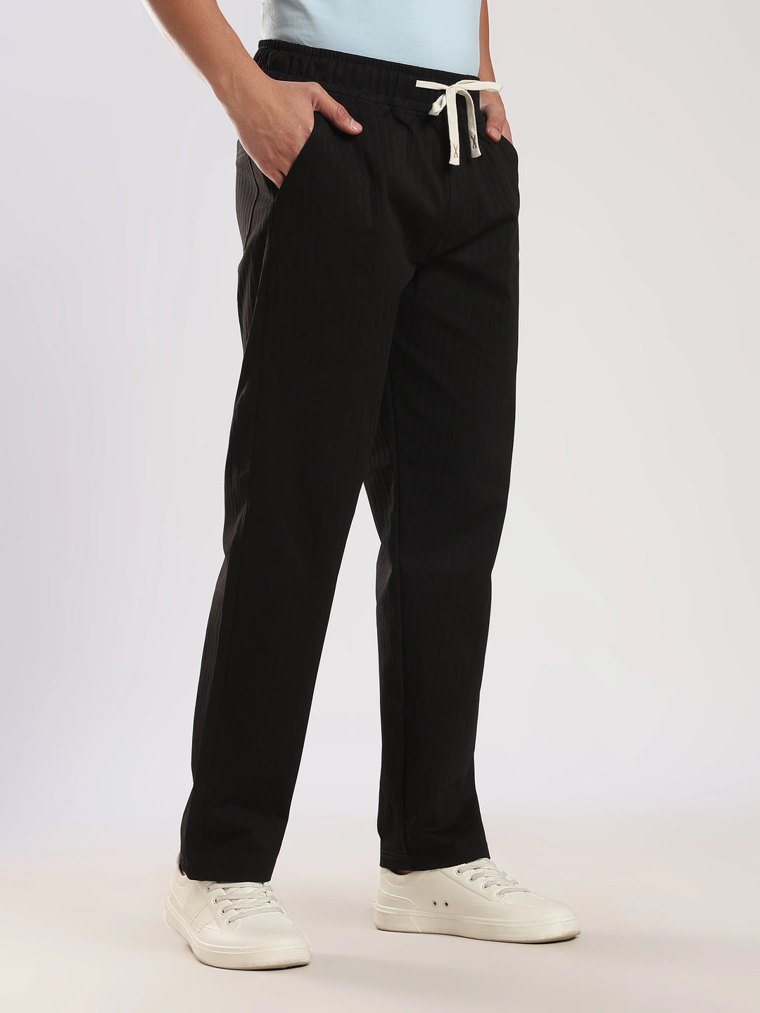 Black Relaxed Fit Travel Pant
