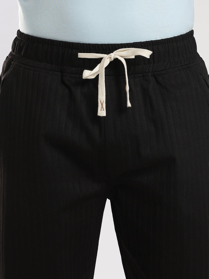Black Relaxed Fit Travel Pant