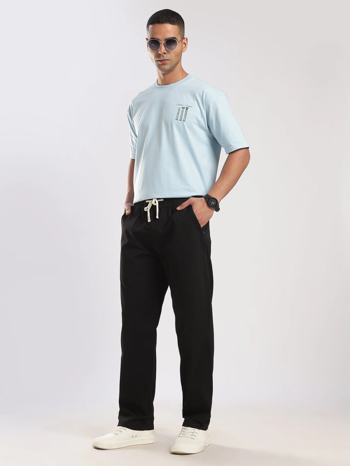 Black Relaxed Fit Travel Pant