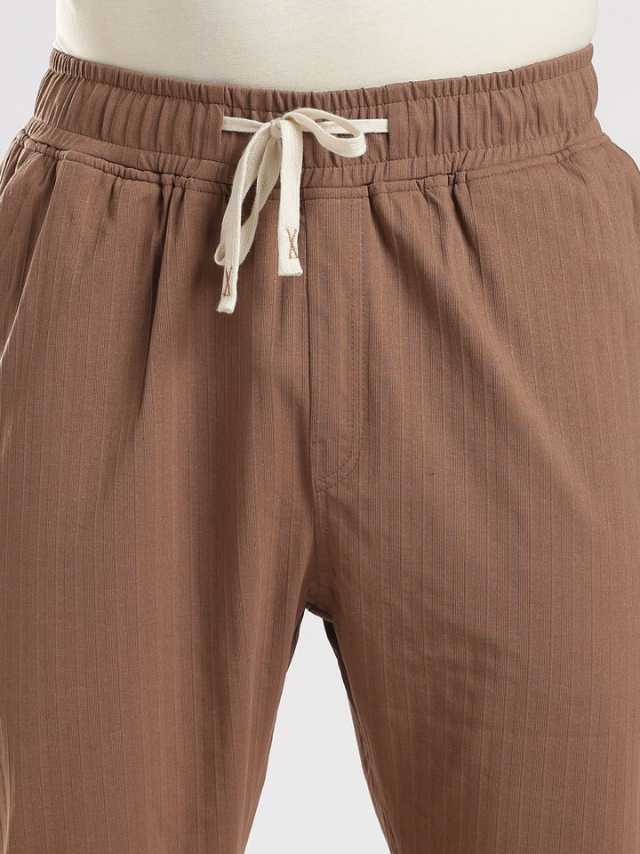 Off White Poly Relaxed Fit Travel Pant