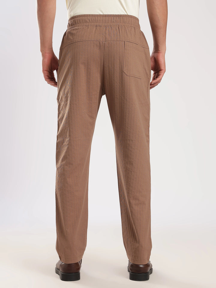 Off White Poly Relaxed Fit Travel Pant