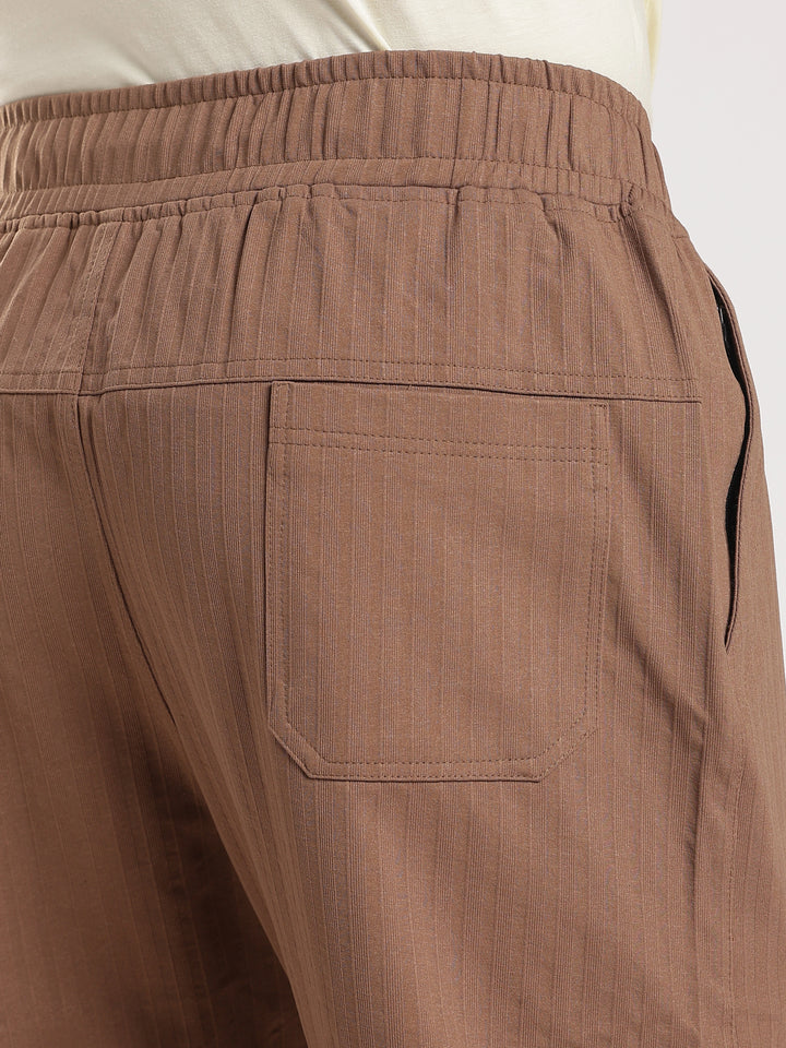 Off White Poly Relaxed Fit Travel Pant