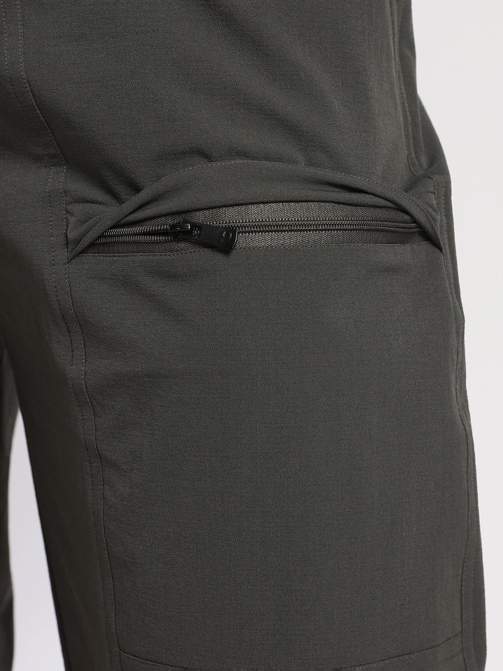 Olive Poly Relaxed Fit Travel Pant