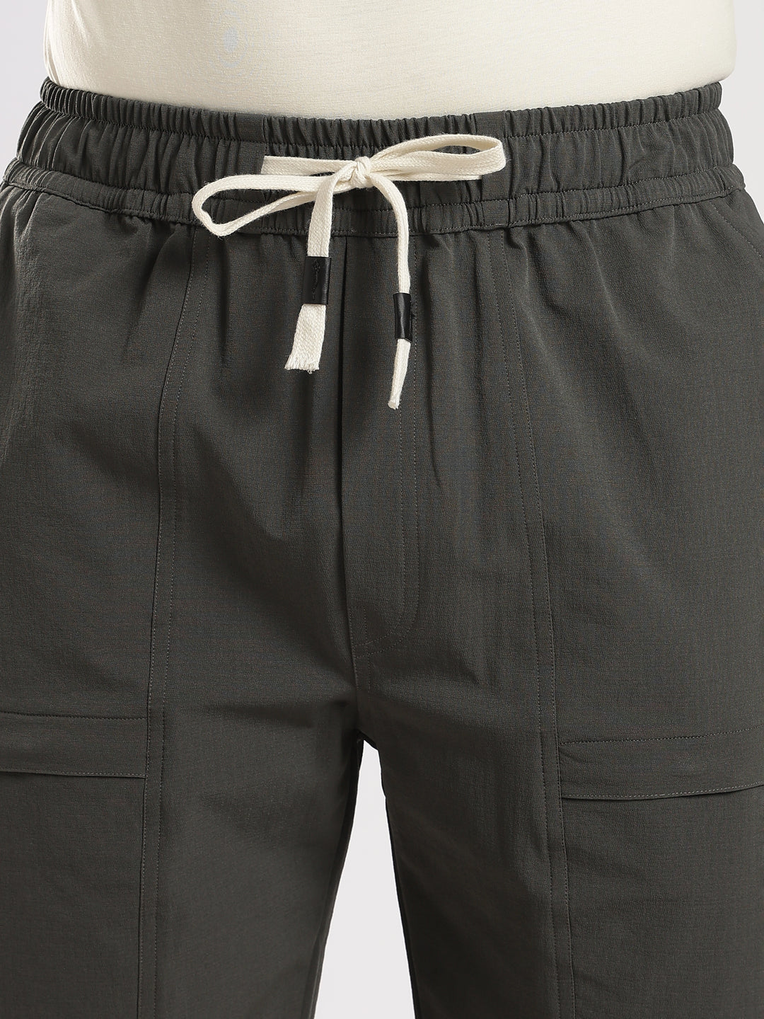 Olive Poly Relaxed Fit Travel Pant