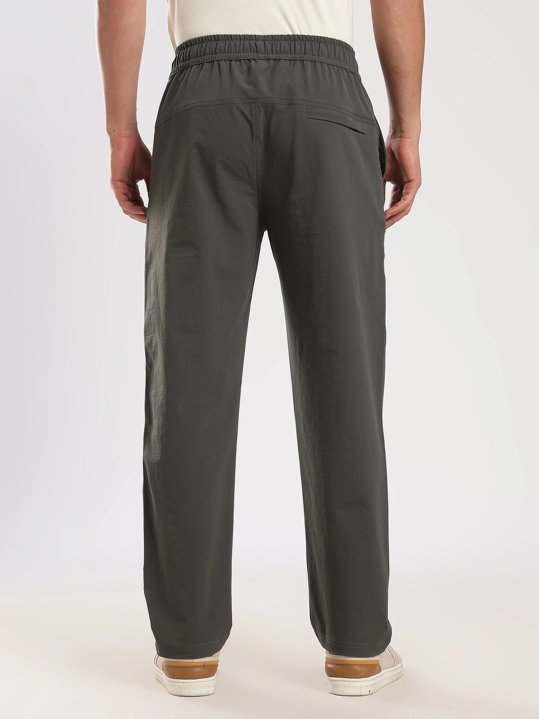 Olive Poly Relaxed Fit Travel Pant