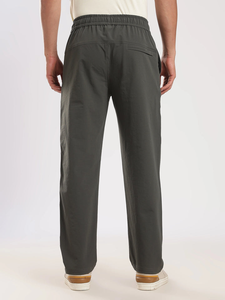 Olive Poly Relaxed Fit Travel Pant