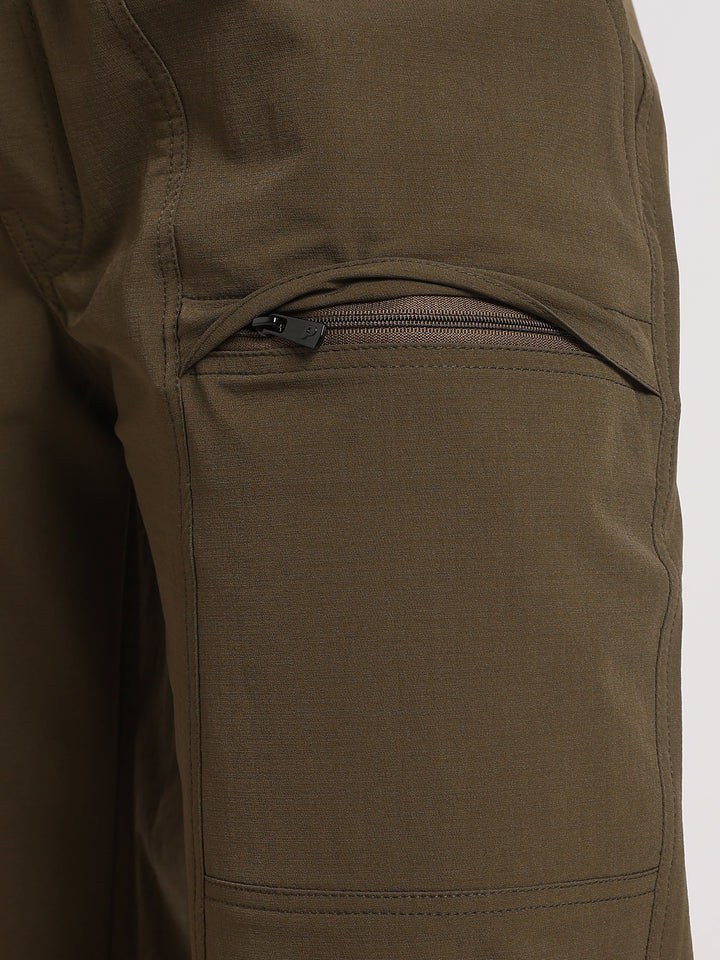 Khaki Relaxed Fit Travel Pant