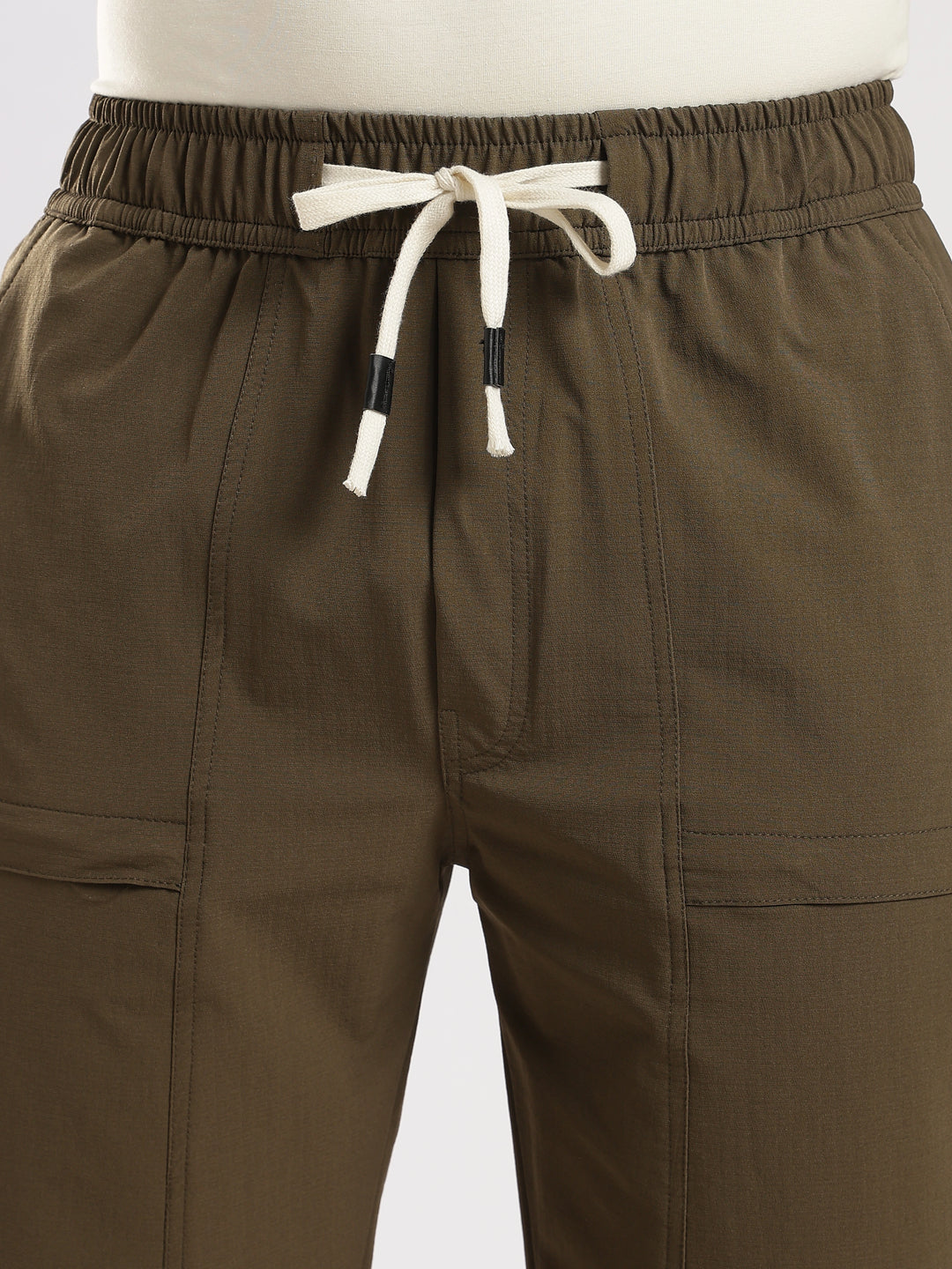 Khaki Relaxed Fit Travel Pant
