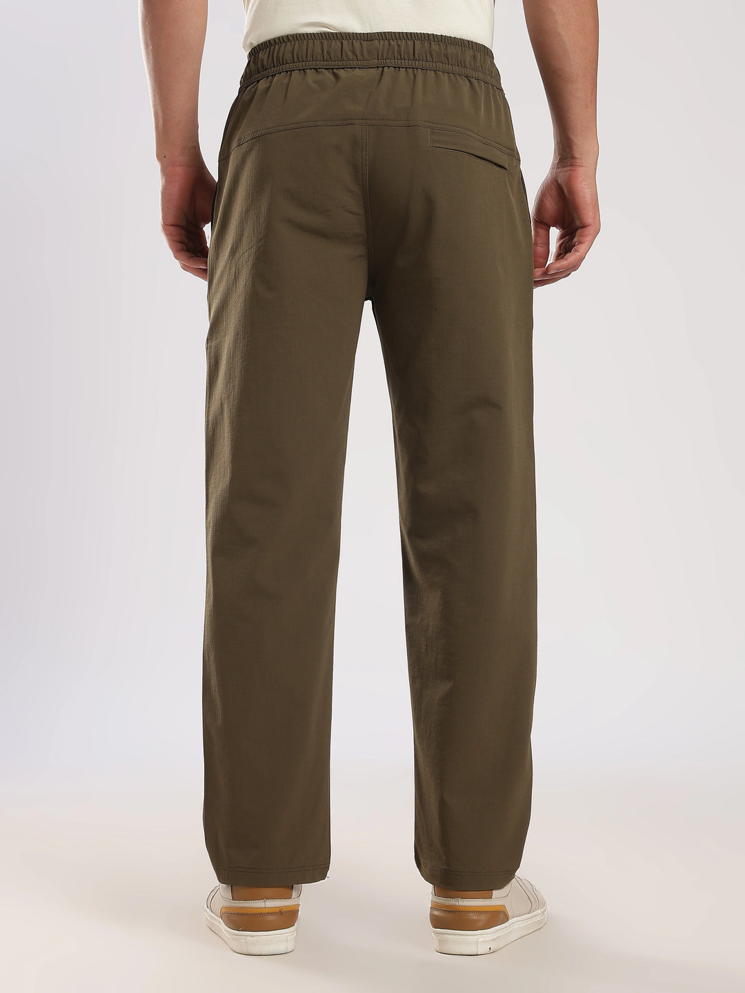 Khaki Relaxed Fit Travel Pant
