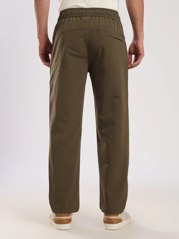 Khaki Relaxed Fit Travel Pant