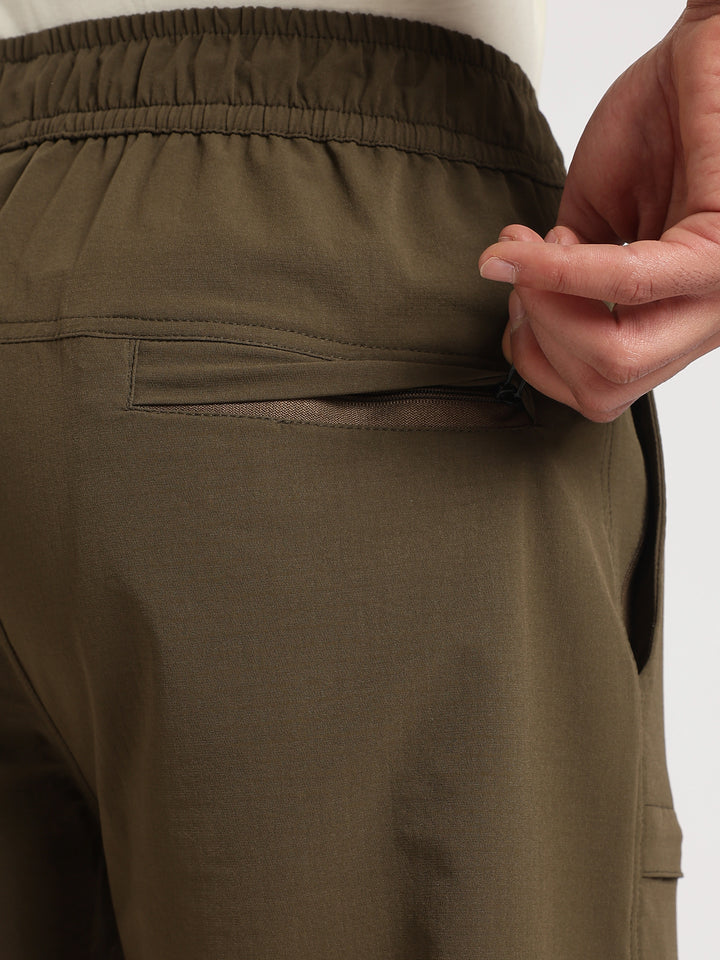 Khaki Relaxed Fit Travel Pant