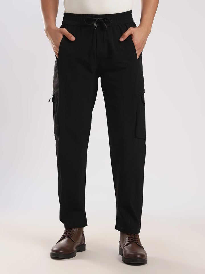Dark Grey Nylon Relaxed Fit Travel Pant
