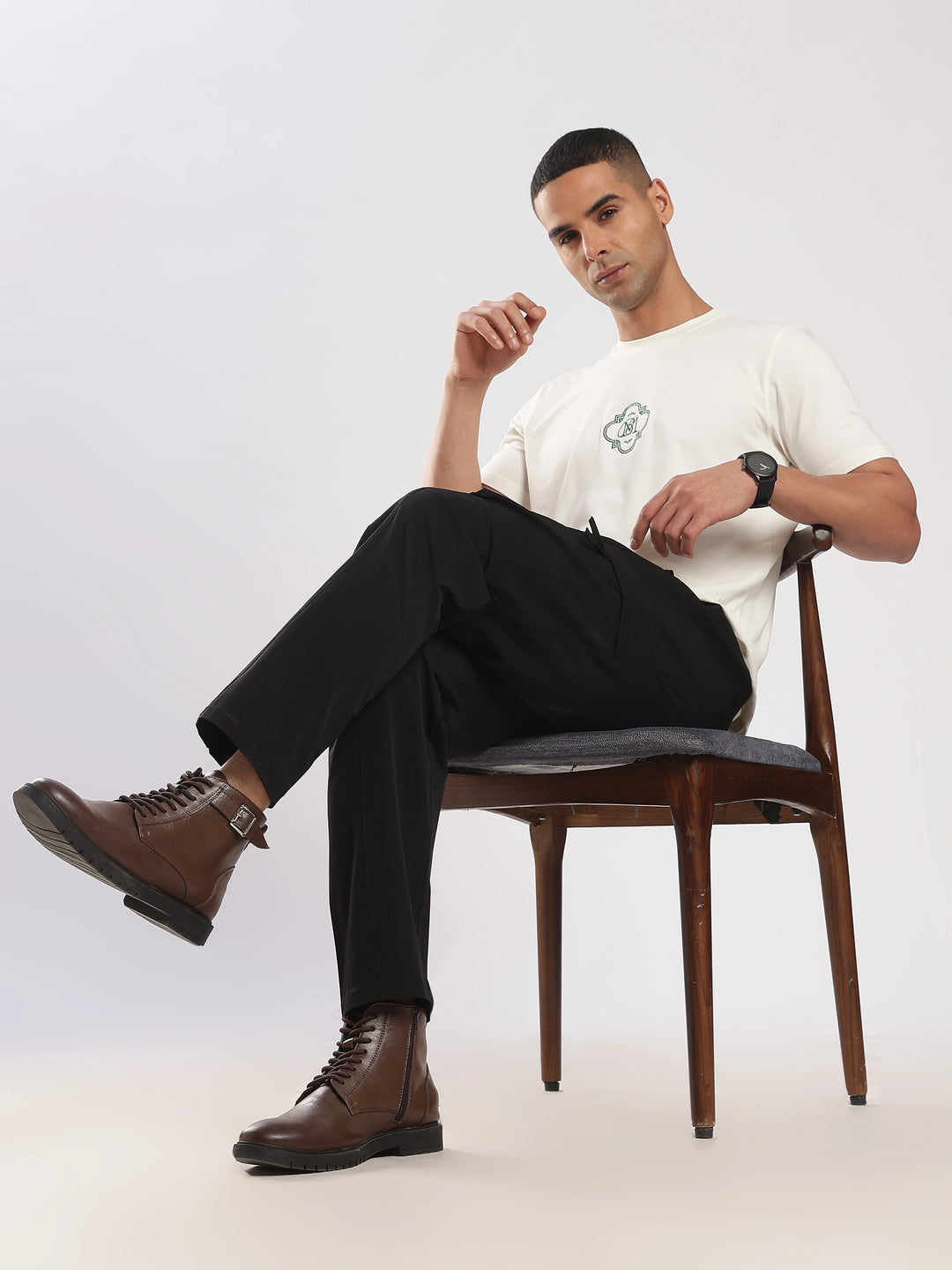 Dark Grey Nylon Relaxed Fit Travel Pant