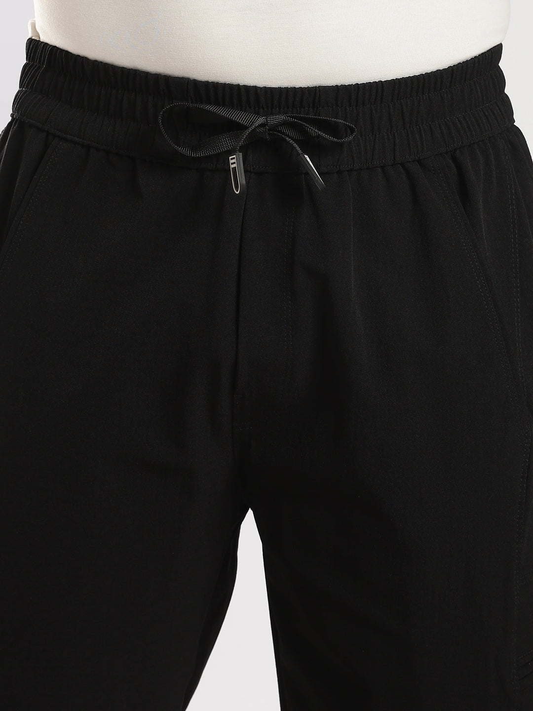 Dark Grey Nylon Relaxed Fit Travel Pant