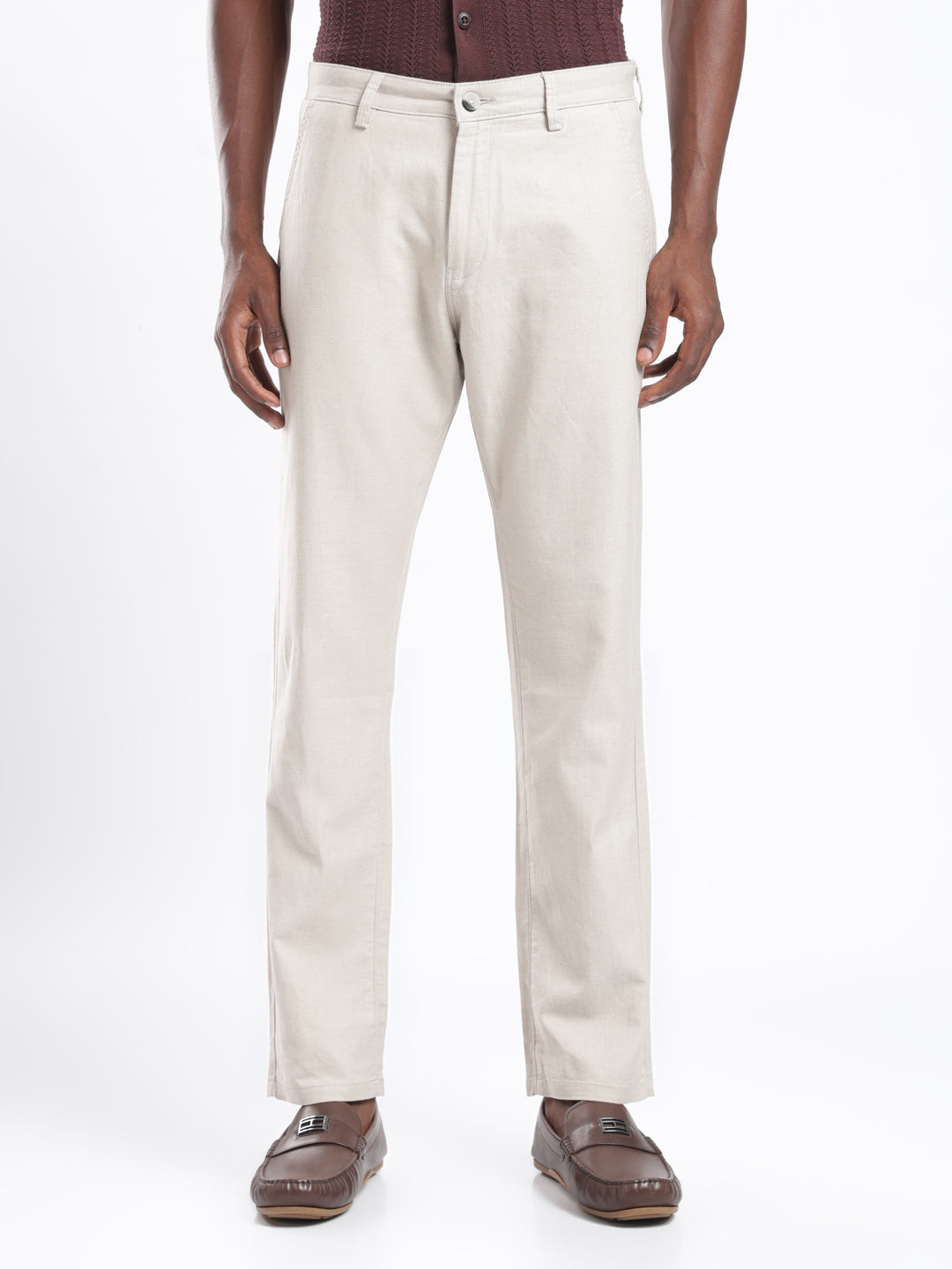 Khaki Cotton Linen Trouser