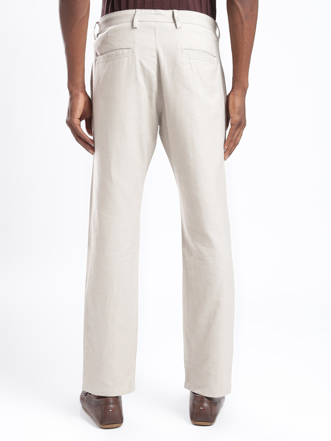 Khaki Cotton Linen Trouser
