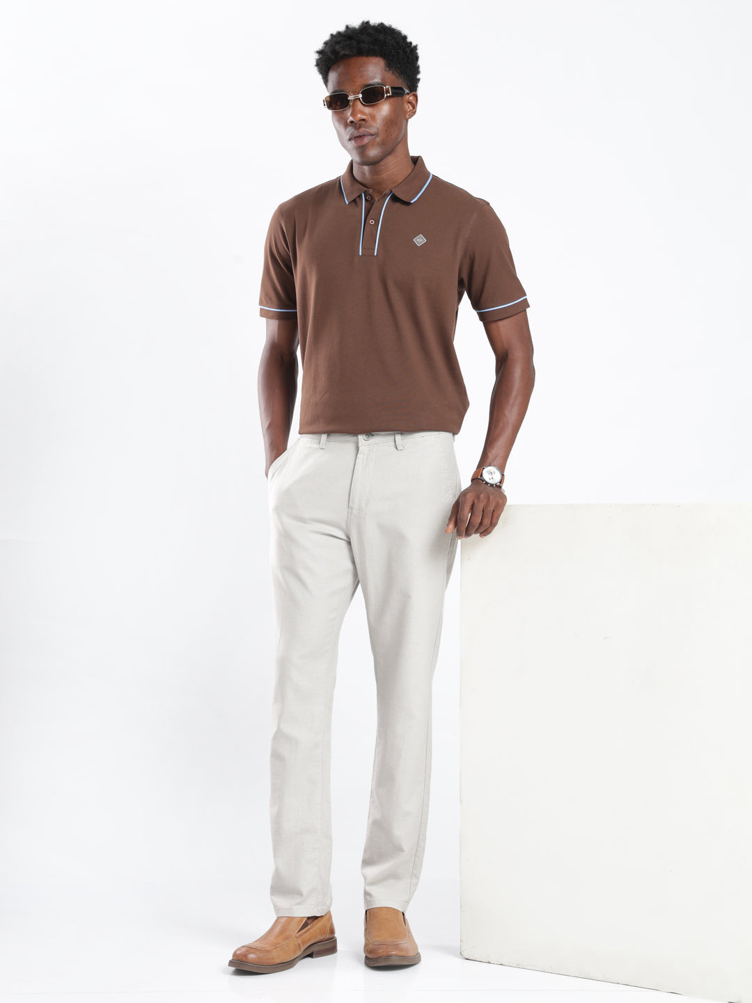 Grey Cotton Linen Trouser