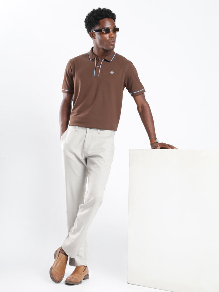 Grey Cotton Linen Trouser