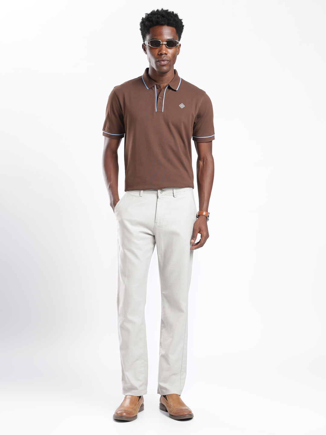 Grey Cotton Linen Trouser