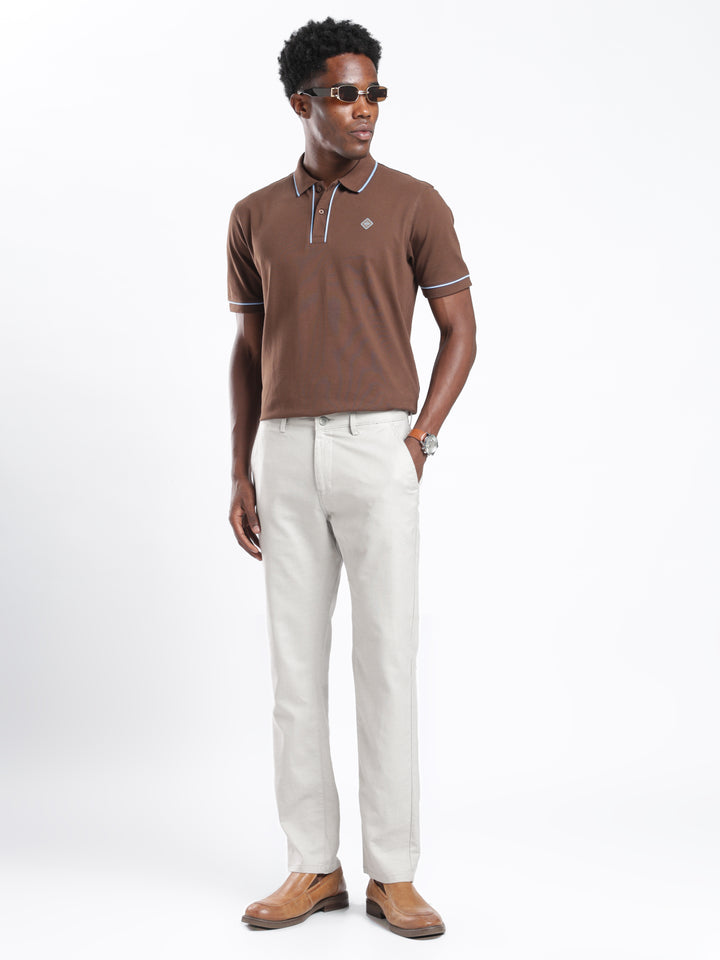 Grey Cotton Linen Trouser