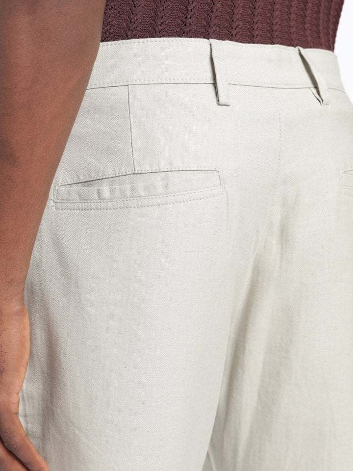 Pastel Green Cotton Linen Trouser