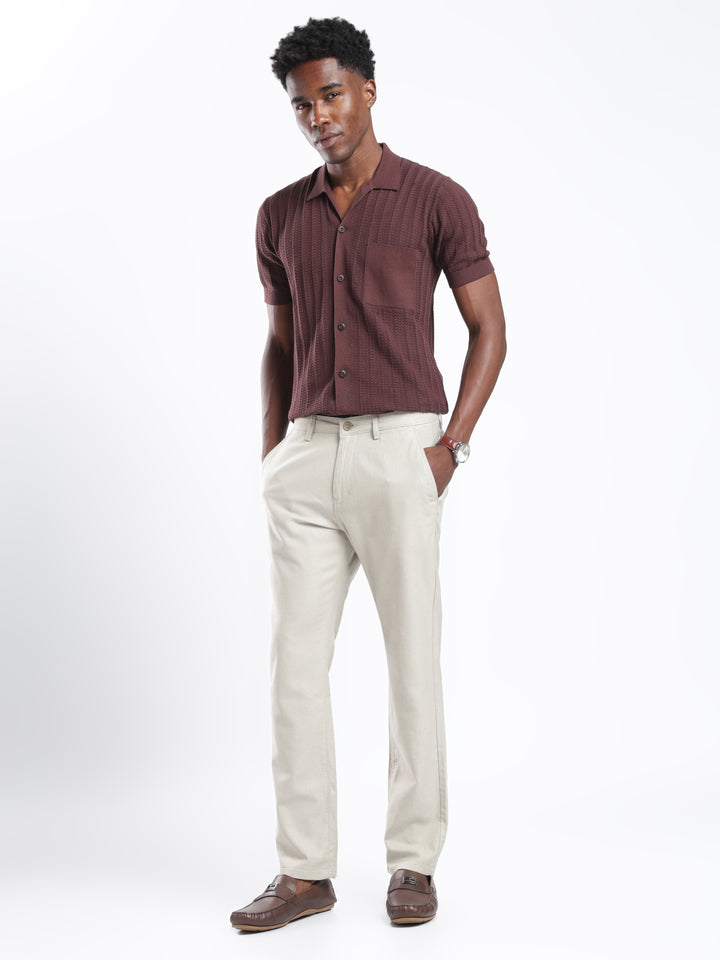 Pastel Green Cotton Linen Trouser