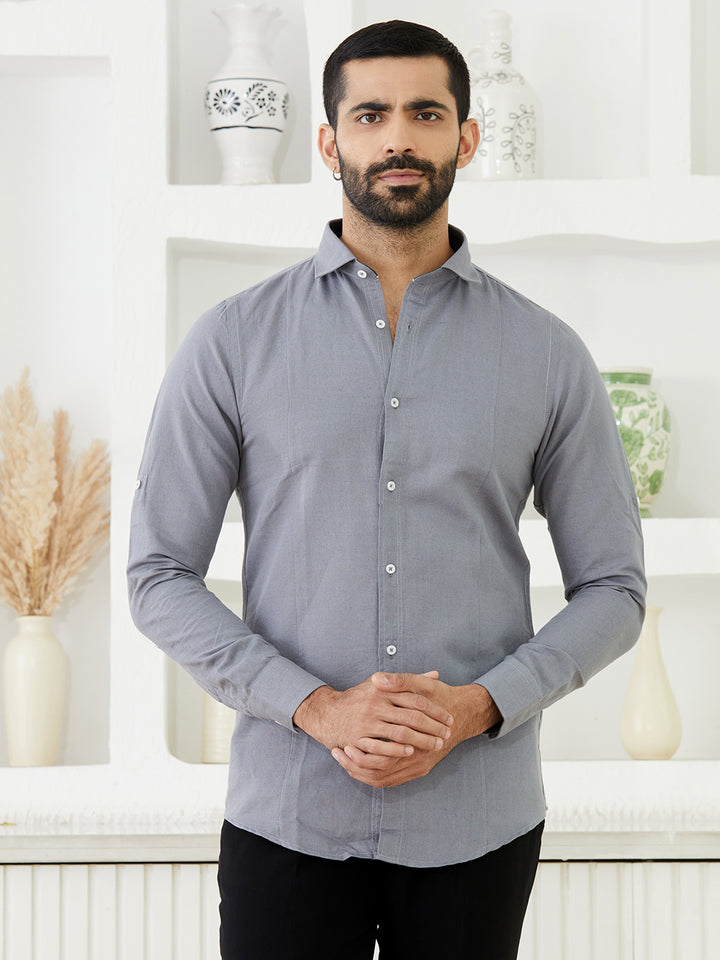 Grey Linen Shirt