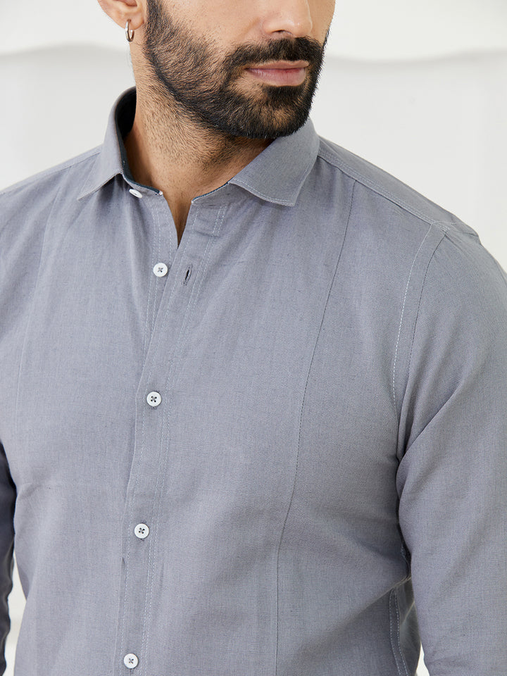 Grey Linen Shirt