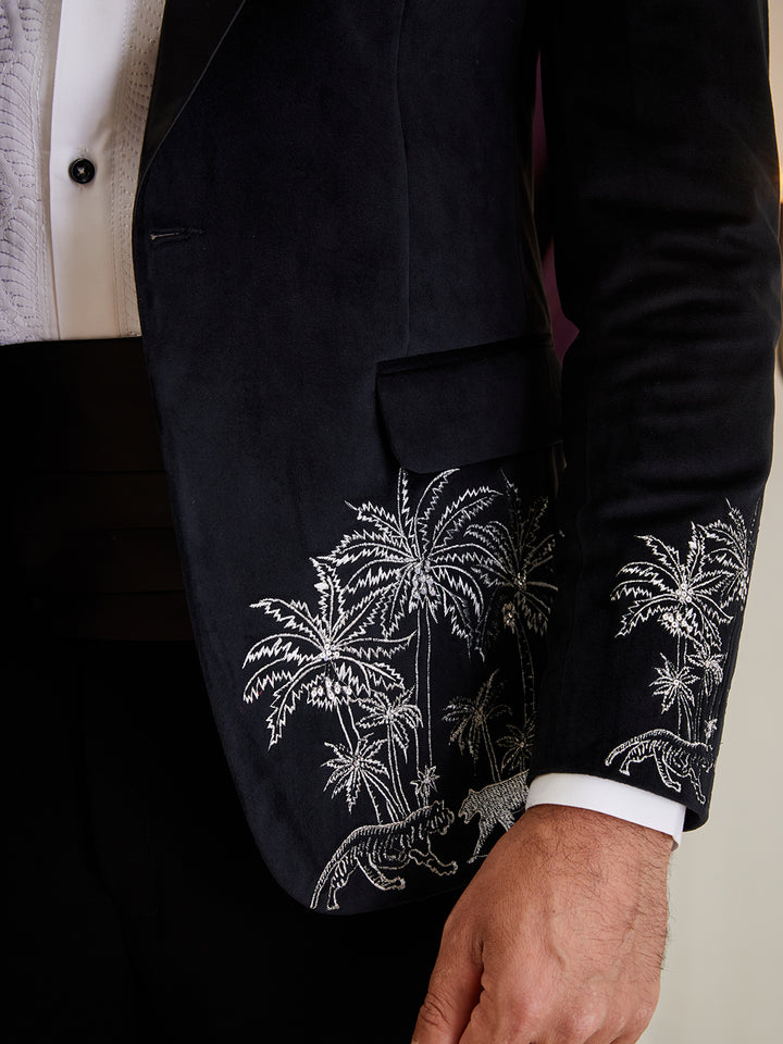 Embroidered Jungle Blazer