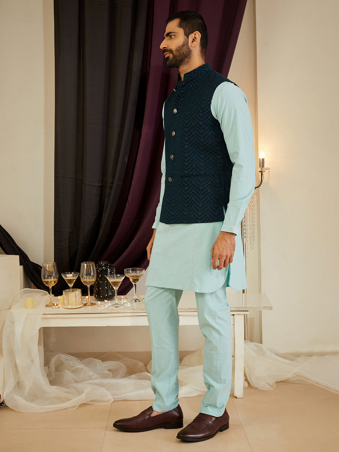 Deeper Green Nehru Jacket