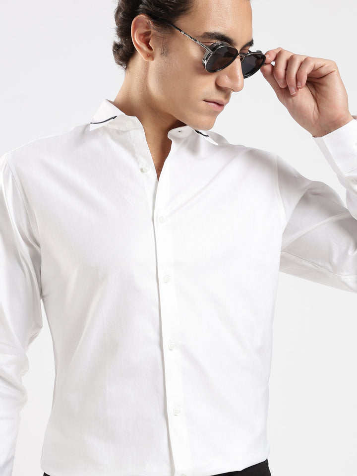 White Houdstooth Shirt