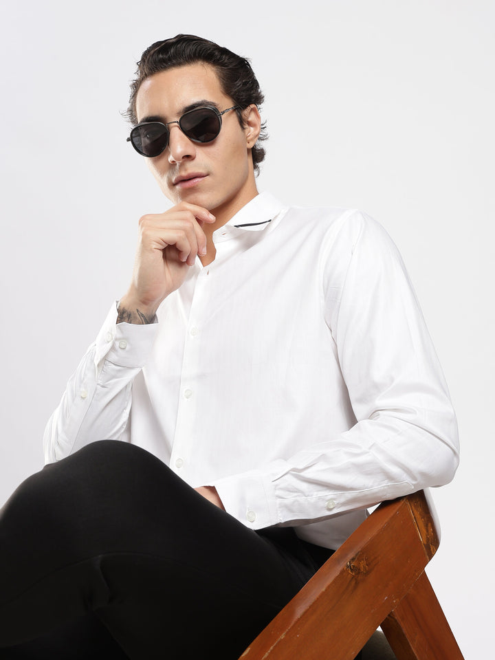 White Houdstooth Shirt