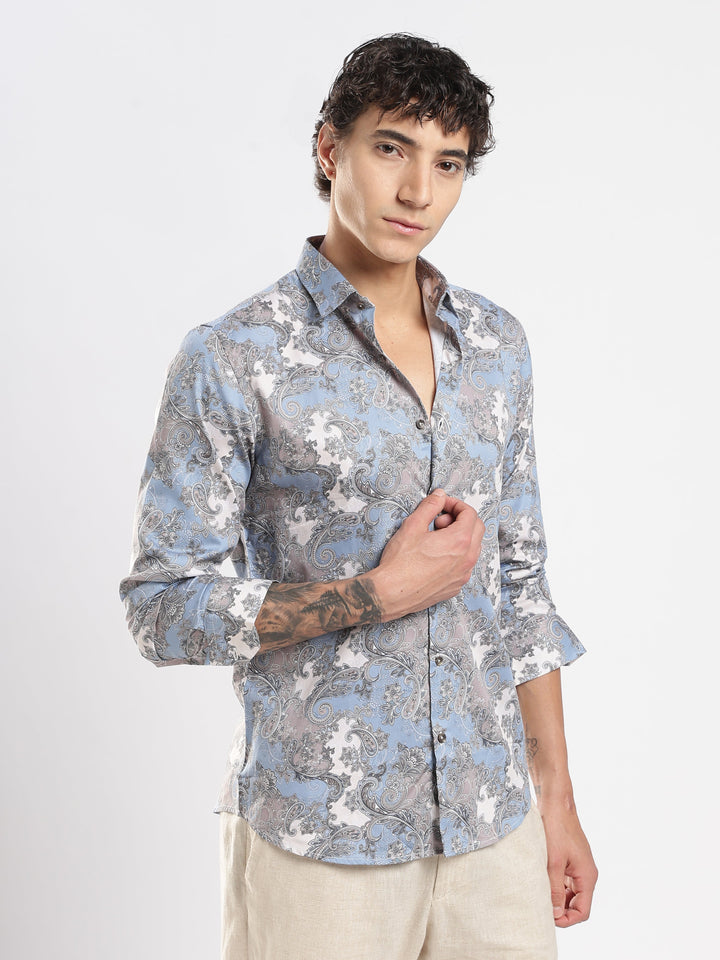 Paisley Blue Shirt