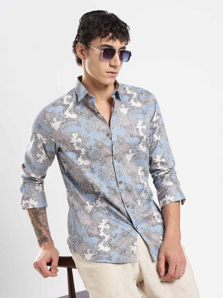 Paisley Blue Shirt