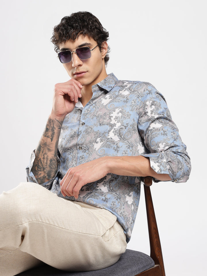 Paisley Blue Shirt