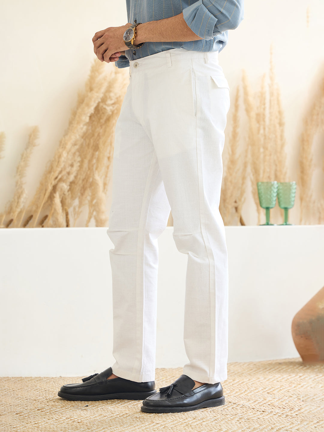 STARLIGHT LINEN TROUSERS