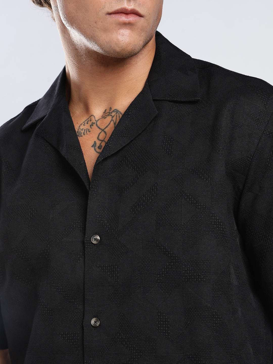 Black Jacquard  Shirt