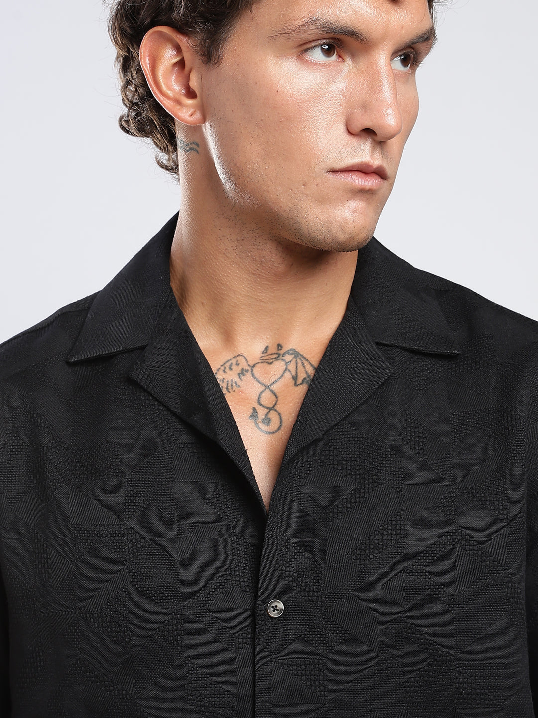 Black Jacquard  Shirt