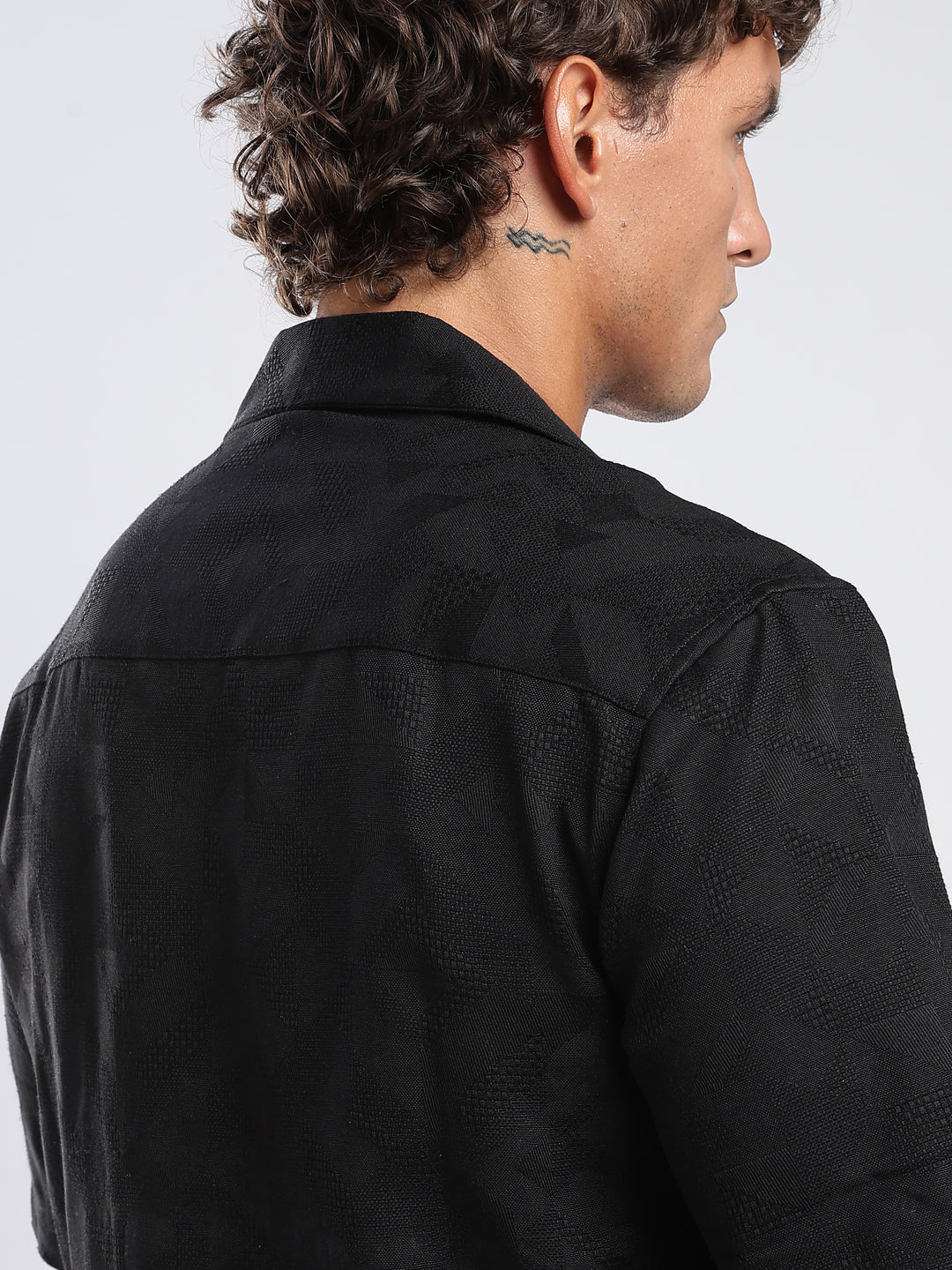 Black Jacquard  Shirt