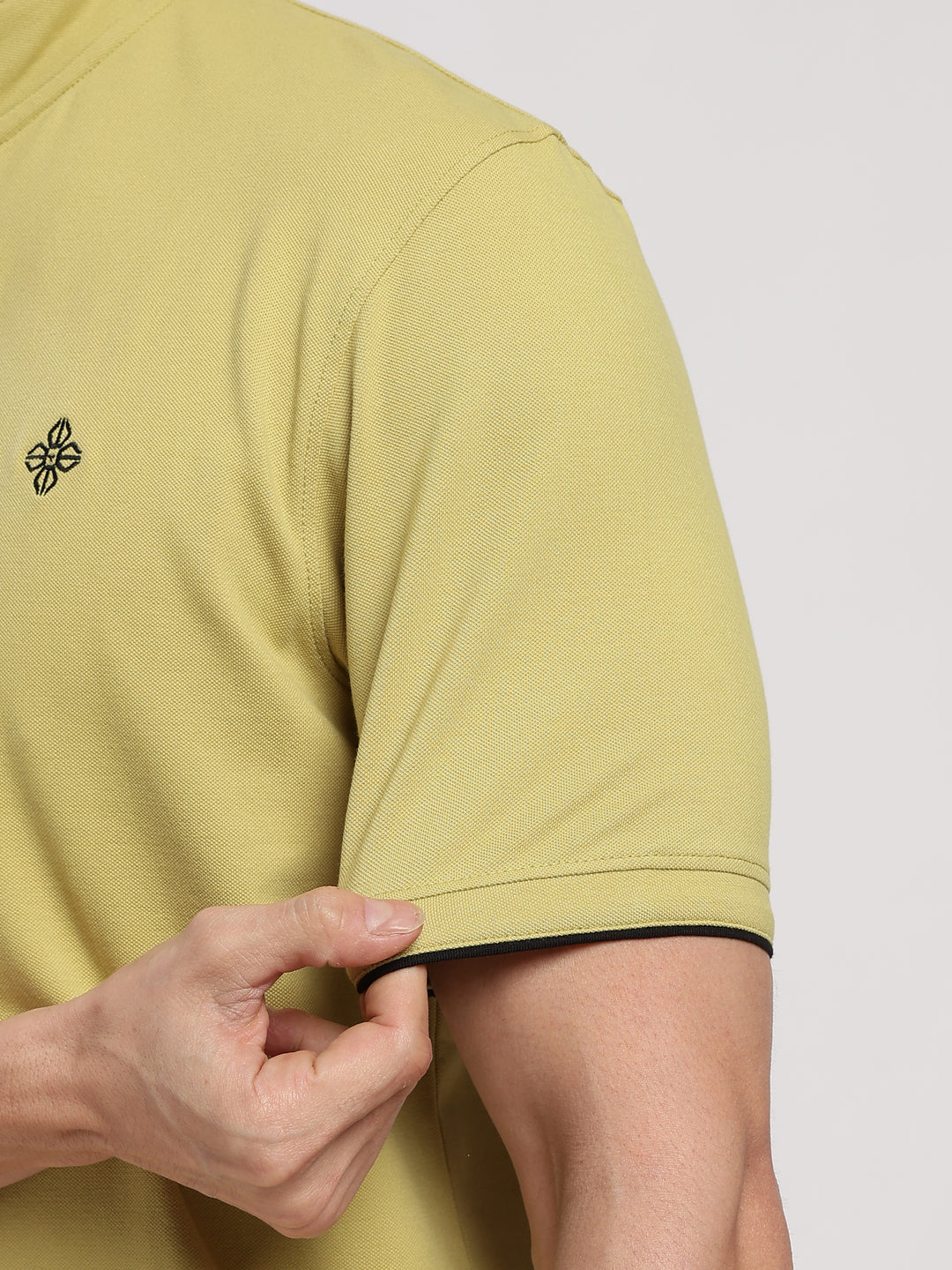 Green  Solid  Polo T-Shirt