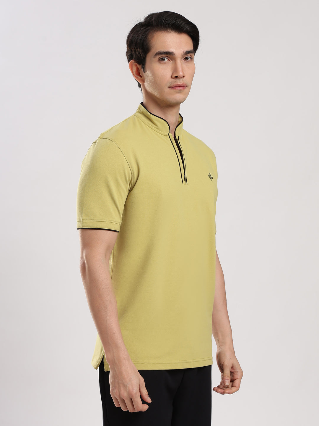 Green  Solid  Polo T-Shirt