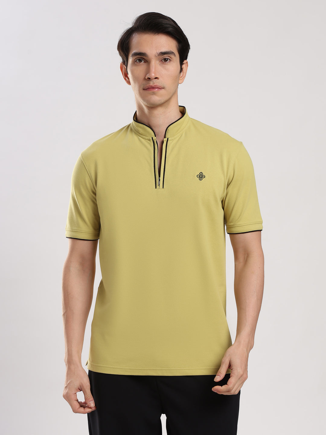 Green  Solid  Polo T-Shirt