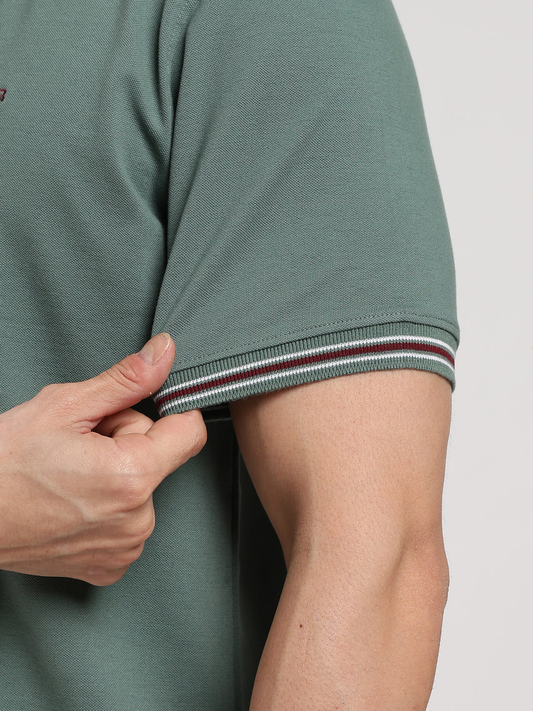Green Solid Half Sleeve Polo T-Shirt