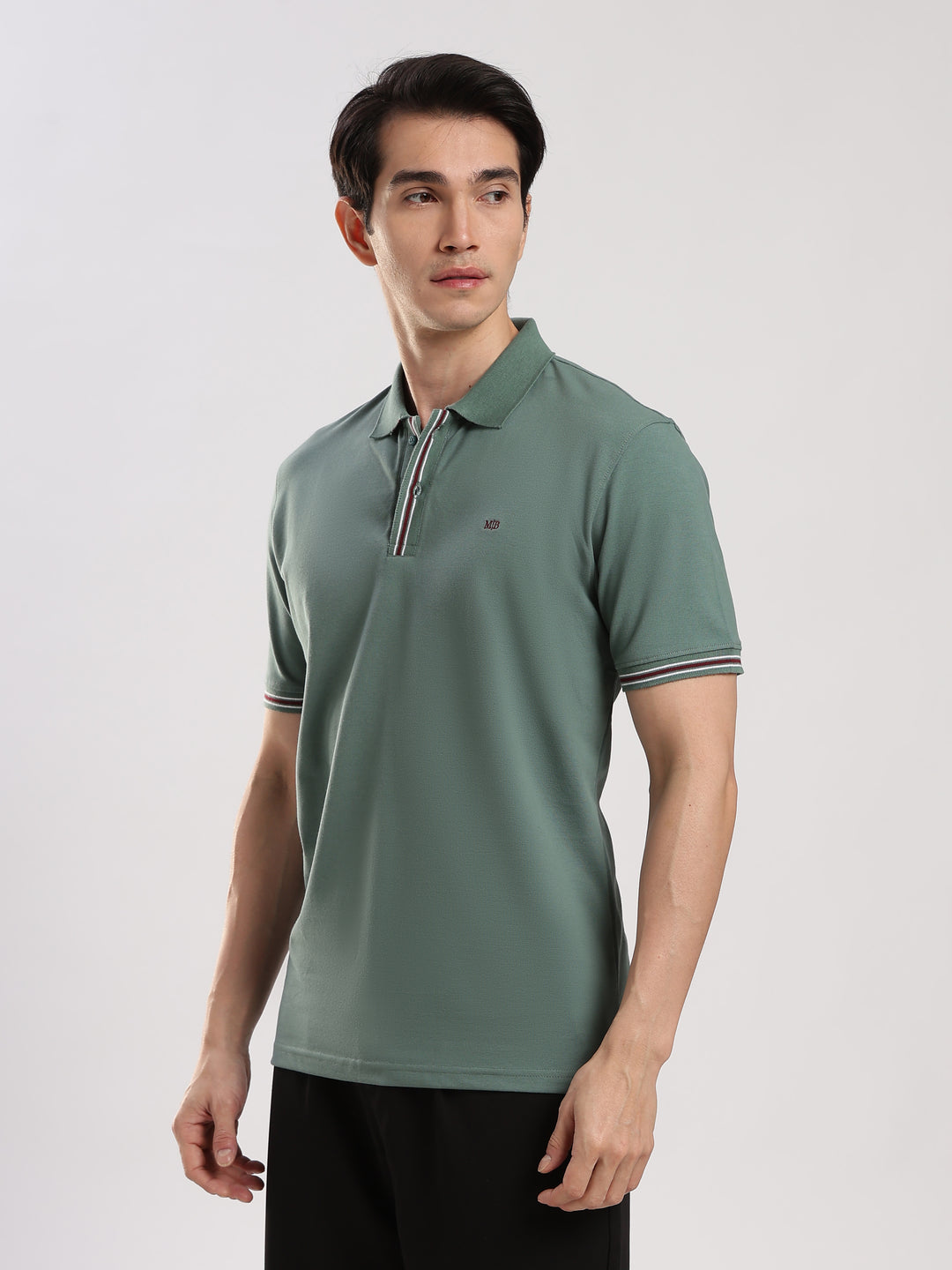 Green Solid Half Sleeve Polo T-Shirt