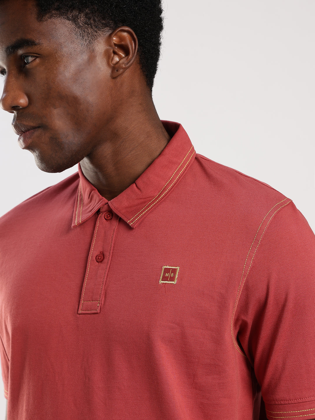 Maroon Solid Half Sleeve Polo T-Shirt