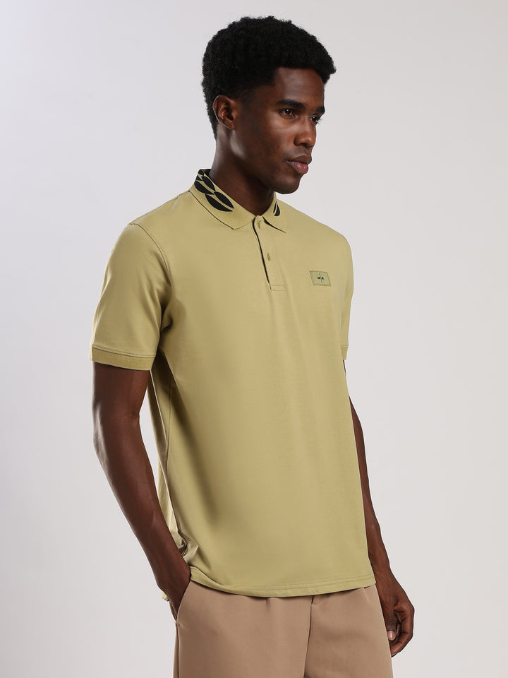 MINT  Solid  Regular Fit Polo T-Shirt