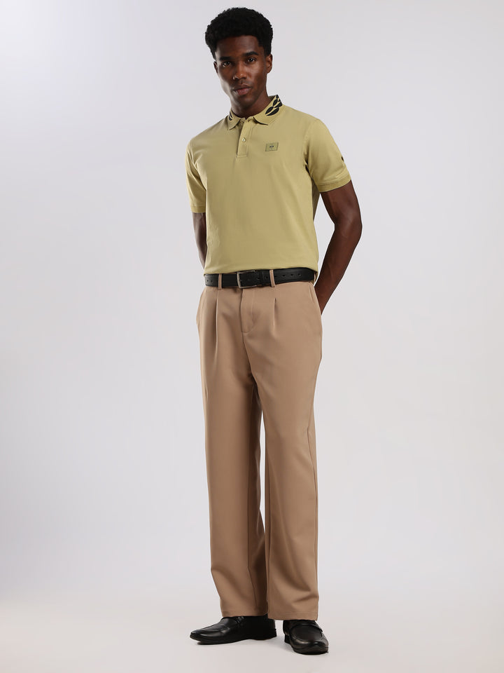 MINT  Solid  Regular Fit Polo T-Shirt