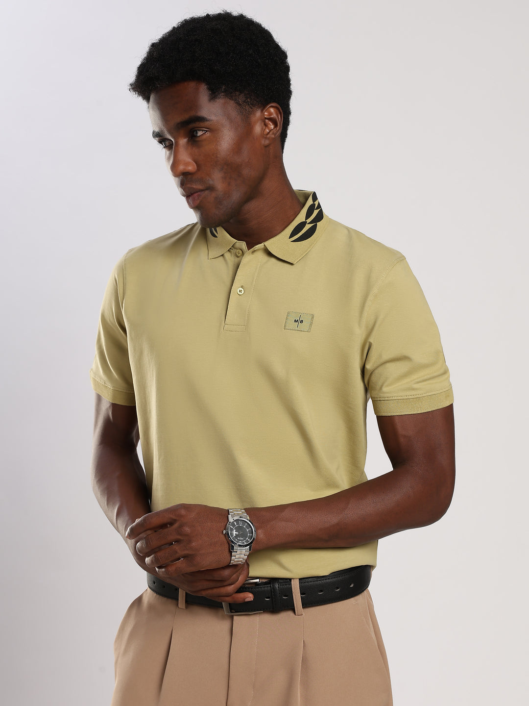 MINT  Solid  Regular Fit Polo T-Shirt