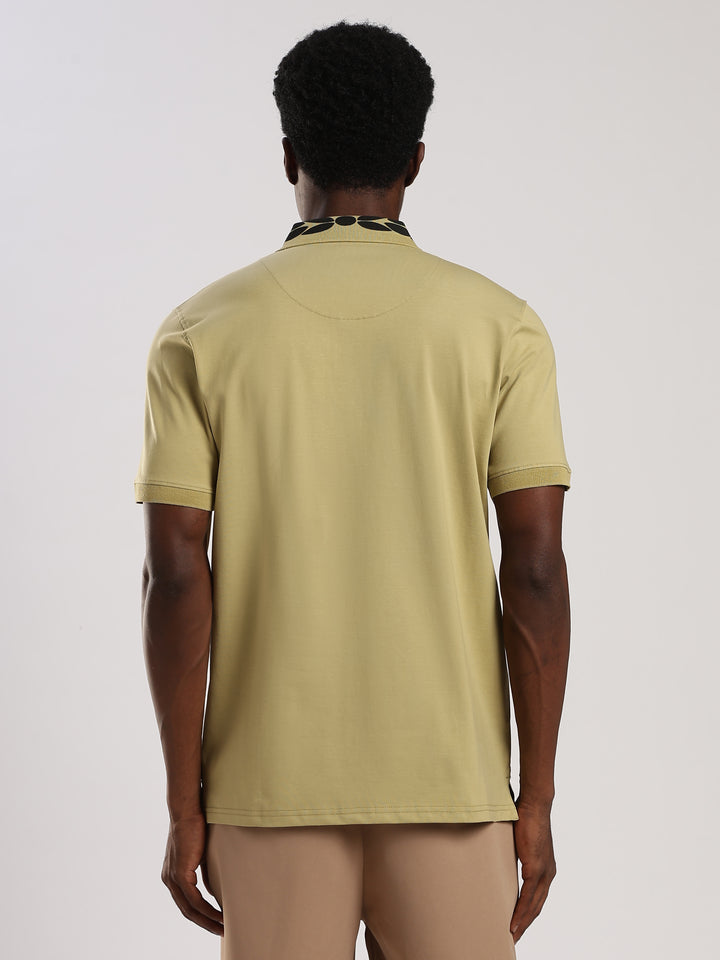 MINT  Solid  Regular Fit Polo T-Shirt